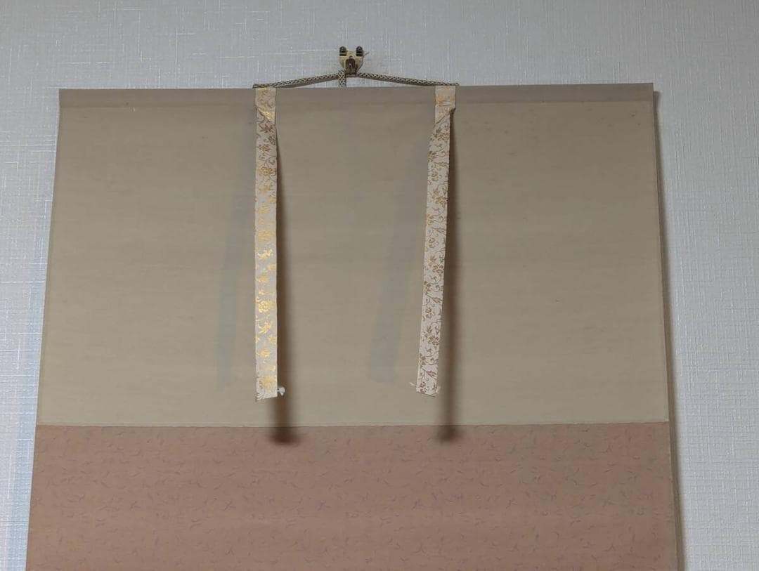 【真作】【複製】掛軸　川合玉堂　工芸画　日光浦見瀧　紅葉と瀑布　箱入　S111