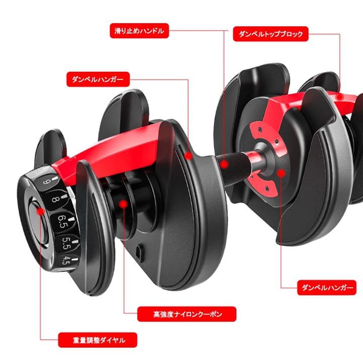 ダイヤル可変式ダンベル24kg×2 とトレーニングベンチセット
