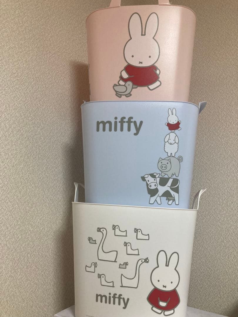 ミッフィーマルチバスケット✖️3色➕クローゼットフック 5個入り