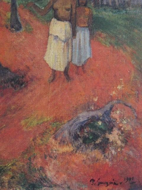 ポール・ゴーギャン、タヒチの牧歌、希少な画集より、状態良好、新品高級額、額装付