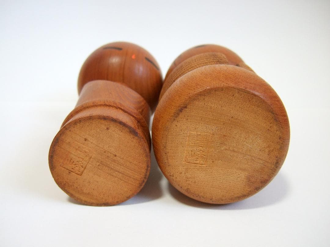 創作こけし 相田晴峰 2体まとめて / Kokeshi dolls