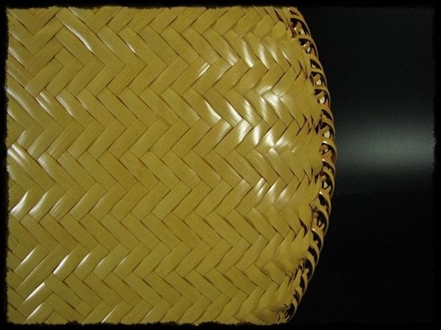 田中 篁斎 宗全好 平 炭斗 炉風炉 一双 網代 茶道具 炭道具 f137