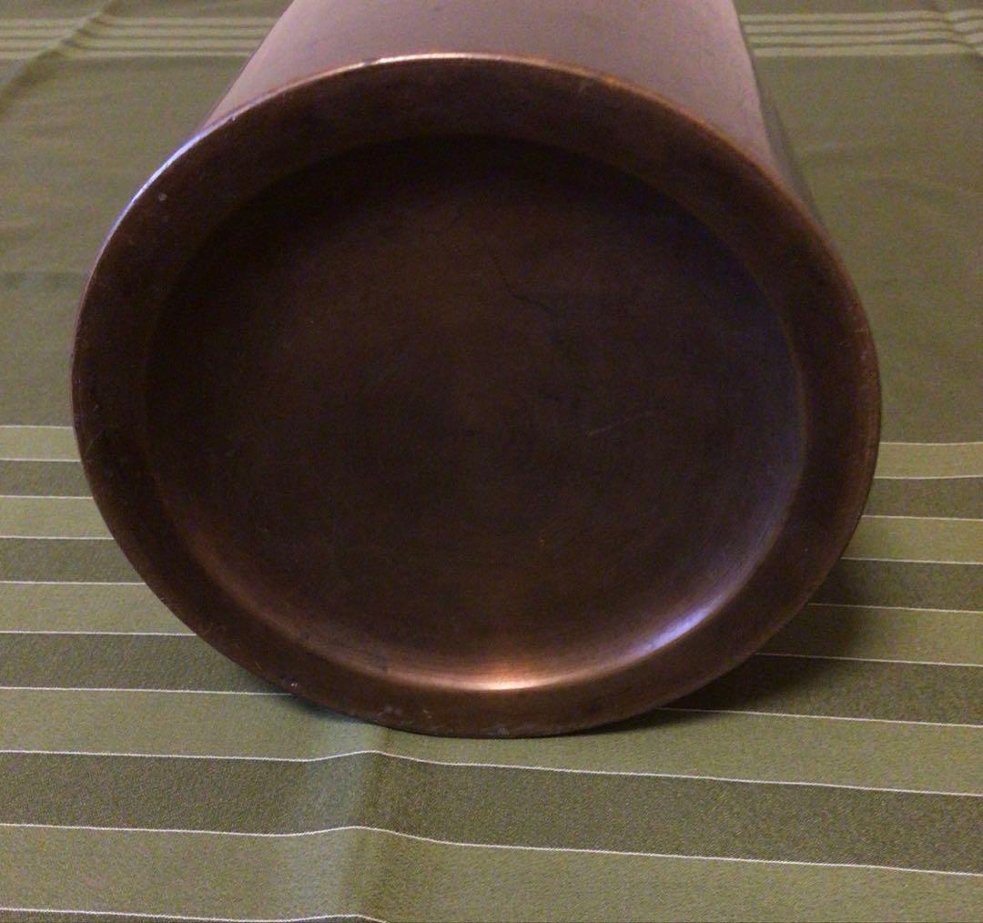 アンティーク　唐銅　花器　壺