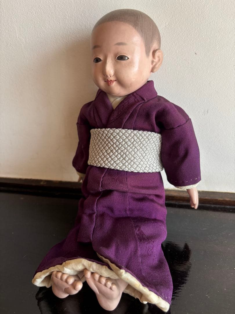 市松人形 竹内益次郎　吾妻人形　日本人形　大正　レトロ　約39cm 骨董　訳あり