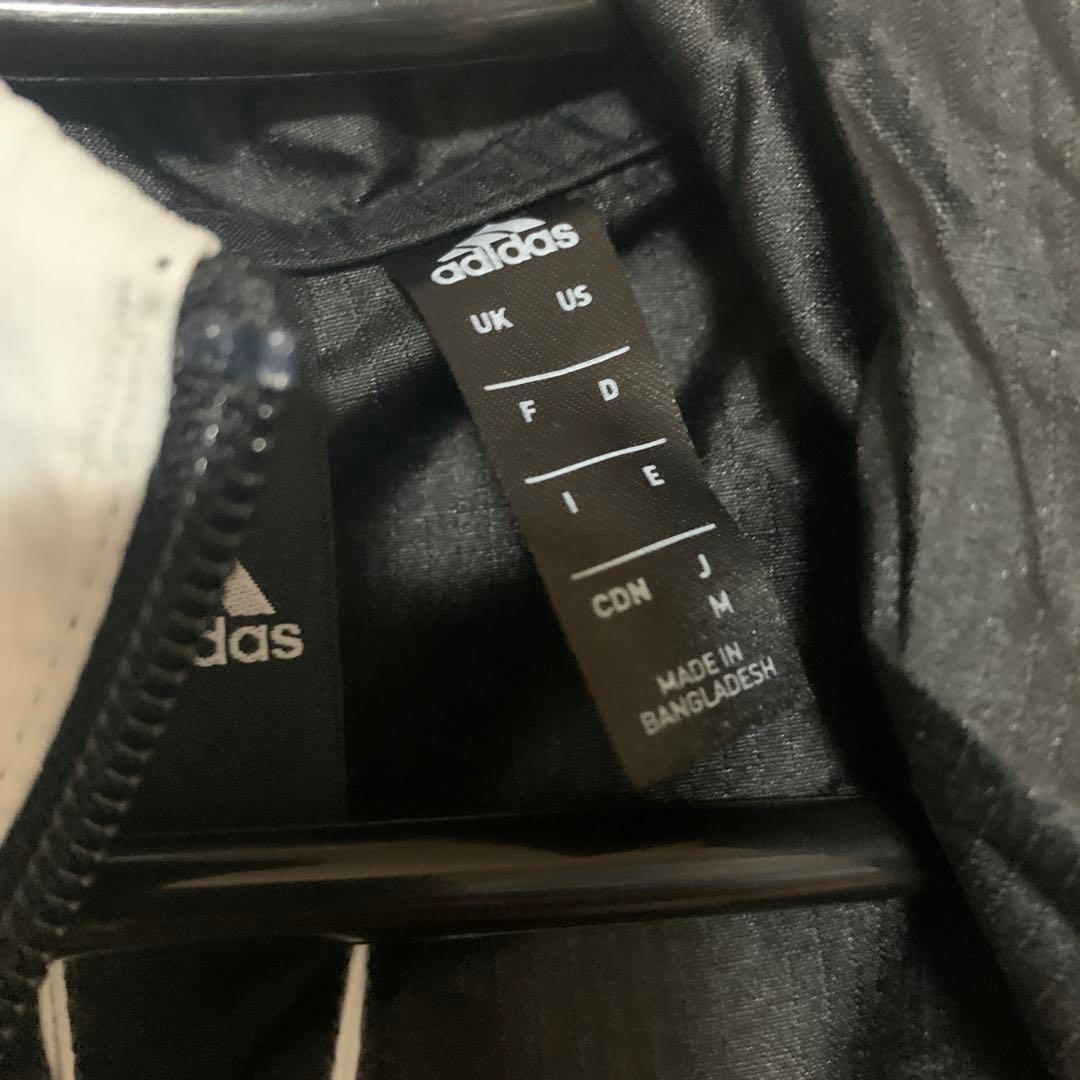 adidas ジャージ上下セット ブラック/ホワイト MS