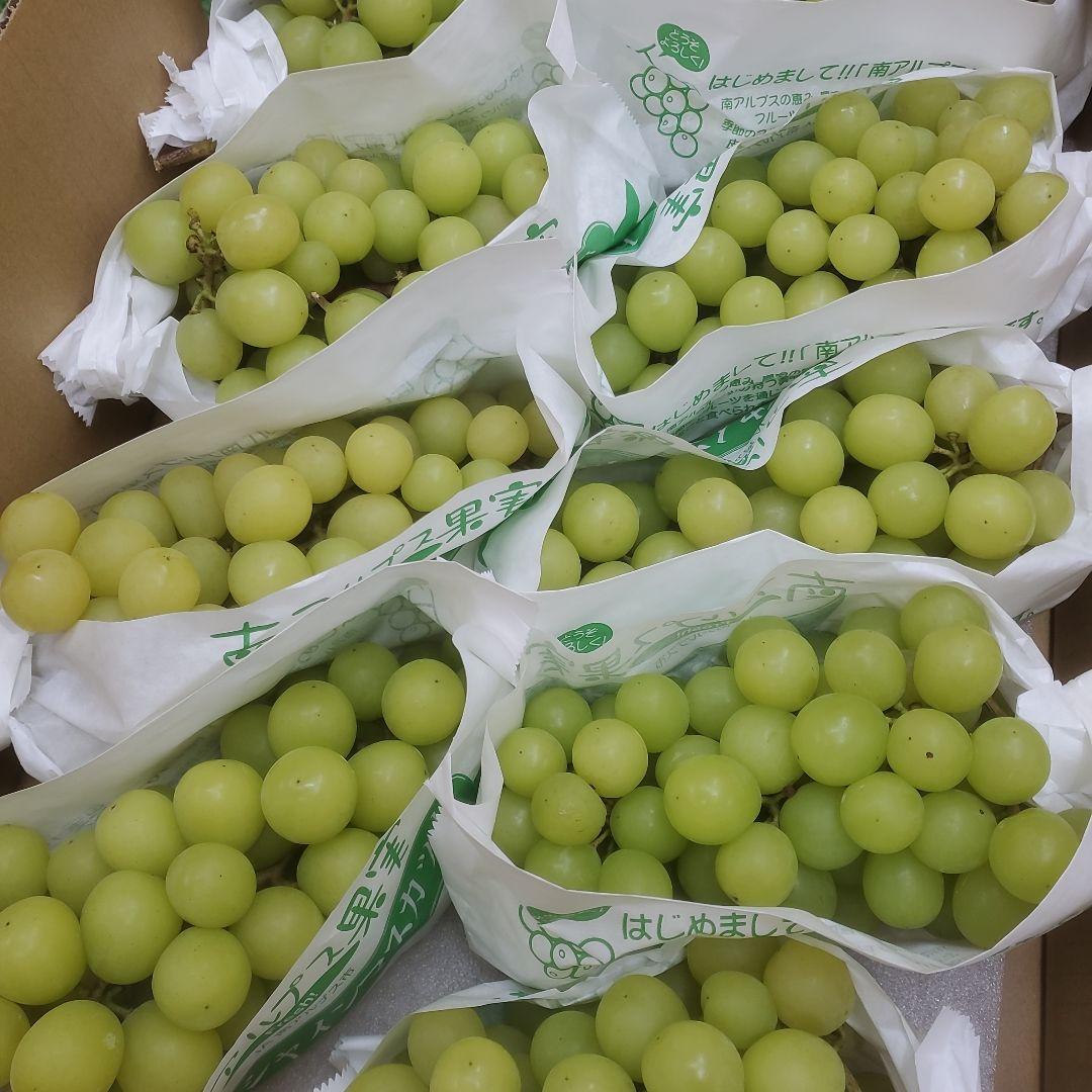 3️⃣ 山梨県産 シャインマスカット ９房入り 箱込み5.3キロ