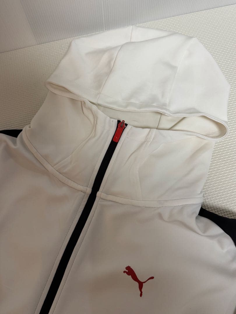 【美品】PUMA ジャージ上下セット ホワイト/ブラック　XL