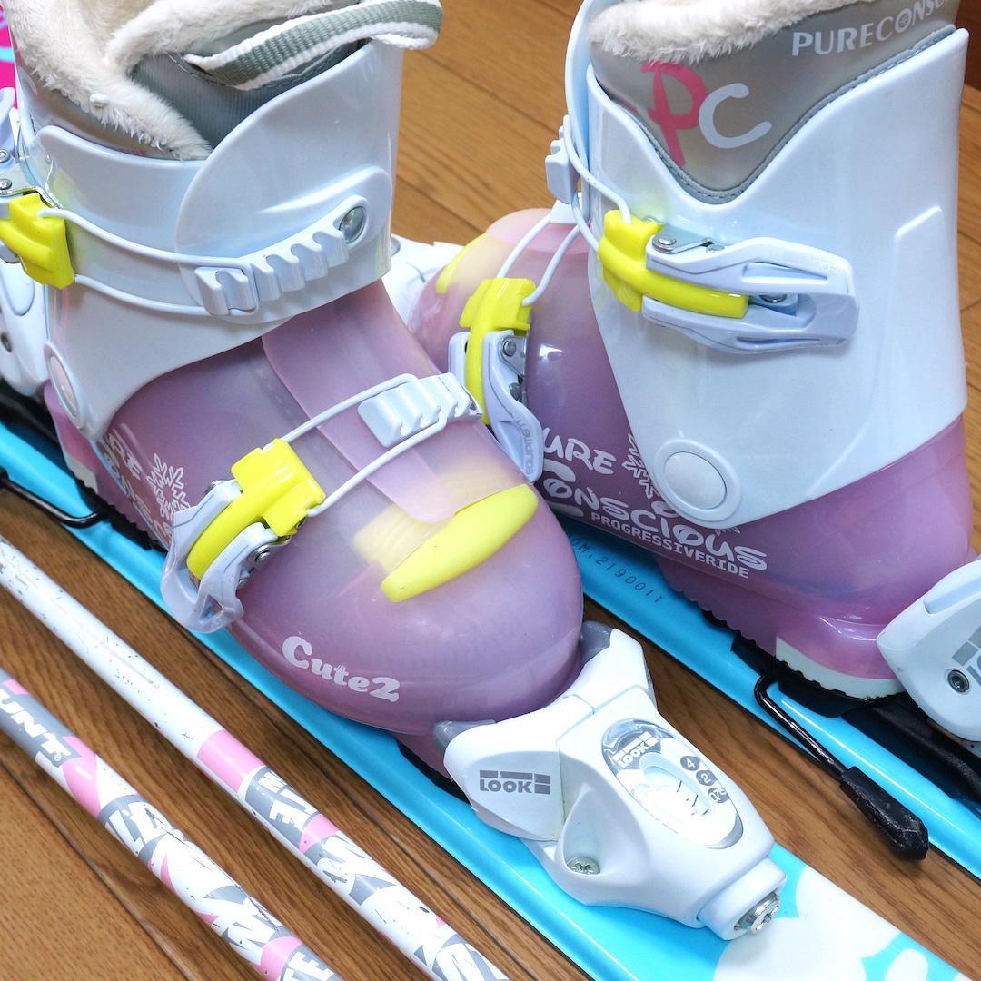 メンテ済 100cm 靴18cm P.PRITY スキーセット