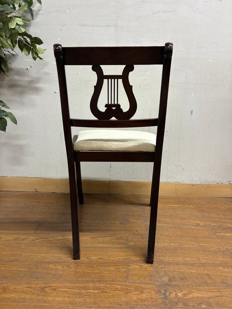 管429☆イギリス製☆アンティーク☆リラLyreバックチェア☆ダイニングチェア