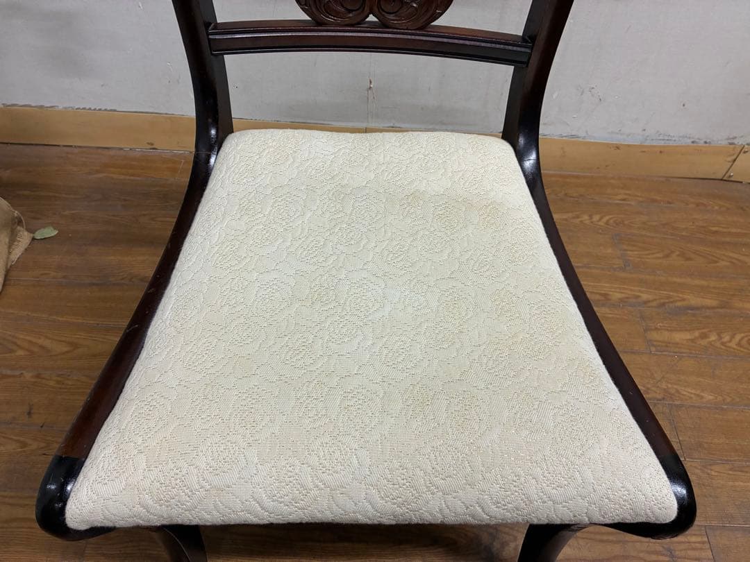 管429☆イギリス製☆アンティーク☆リラLyreバックチェア☆ダイニングチェア