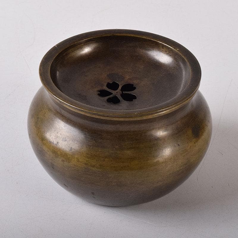 茶道具　唐銅　茶こぼし　建水　在銘　V　7608