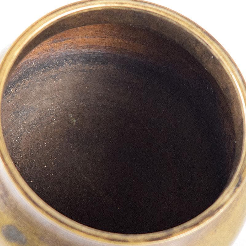 茶道具　唐銅　茶こぼし　建水　在銘　V　7608