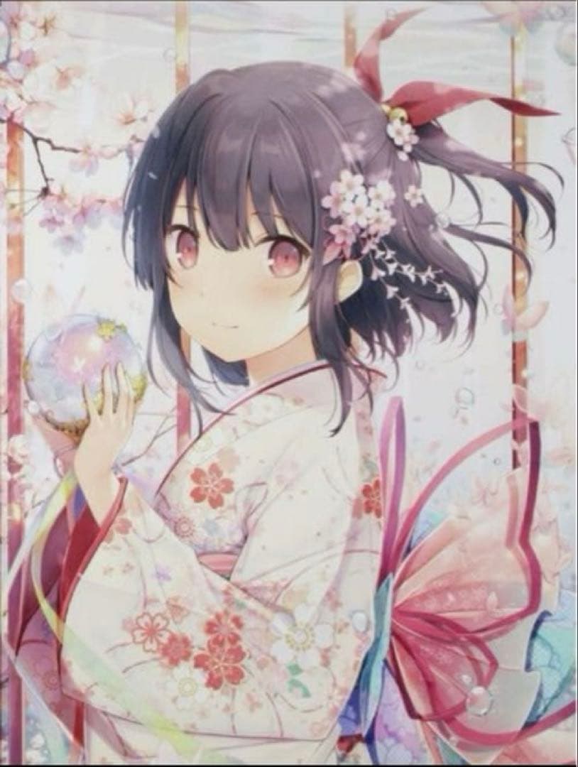 【新品】絵師100人展8　6U☆ 複製原画 桜模様