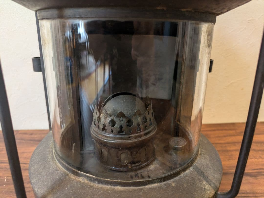 【昭和レトロ】船舶用マストヘッドランプ 日本船燈株式会社製 銅製オイルランプ