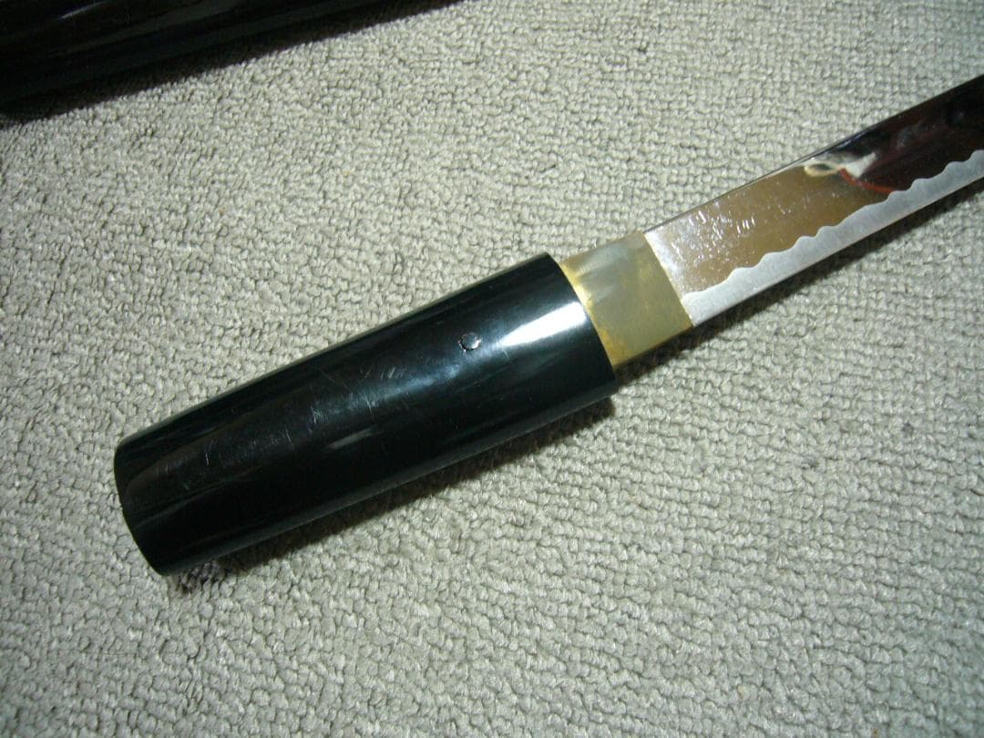 模造刀 短刀 黒塗り鞘 平造り 日本刀