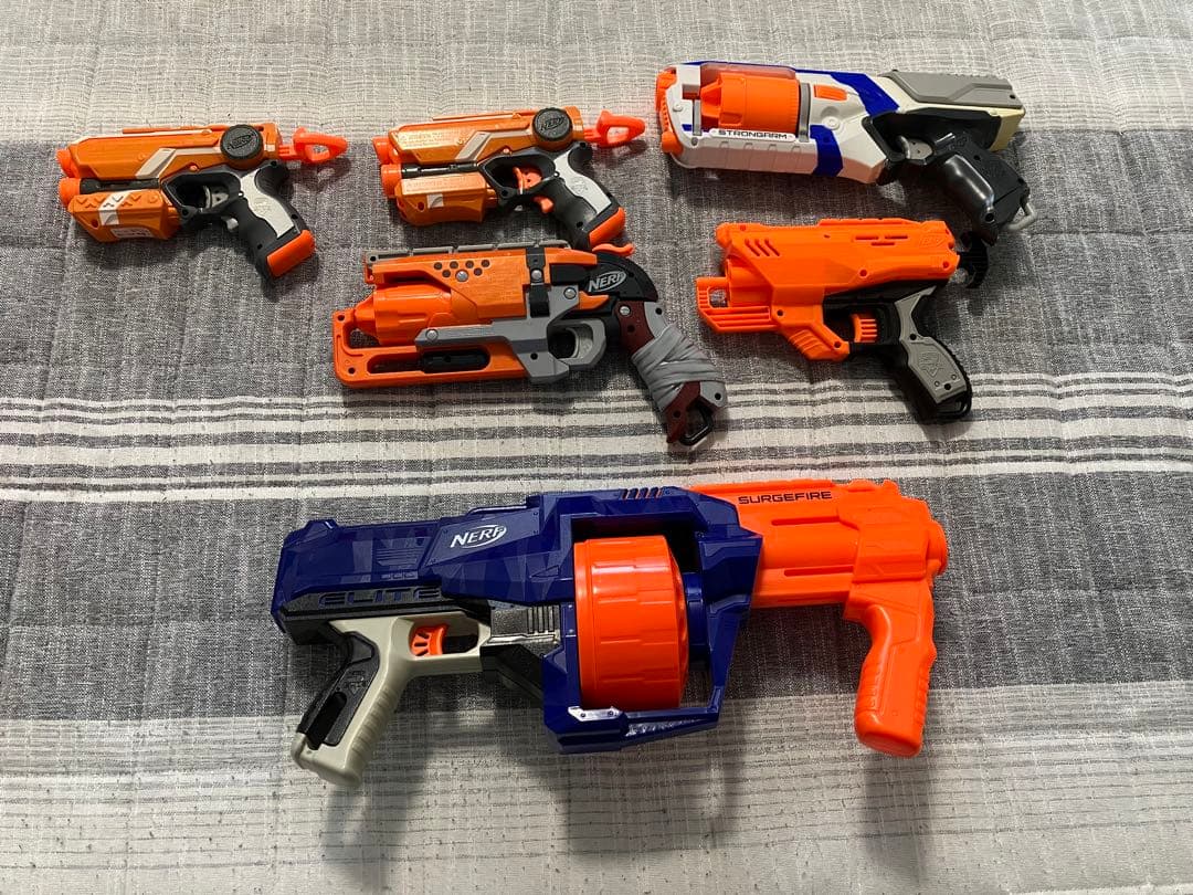 NERF 9点まとめ売り　レギュレイター　サージファイヤー　ストッケード　弾大量