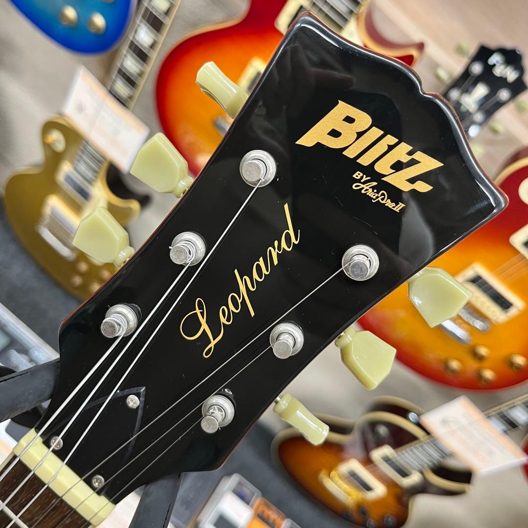 【11426】 Blitz leopard レスポールタイプ バリ杢