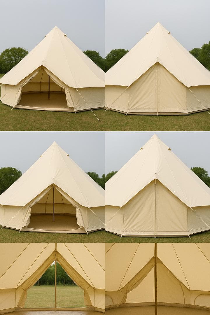 【展示使用のみ】7mベルテント／設営簡単・通気抜群／グランピング、イベントに最適