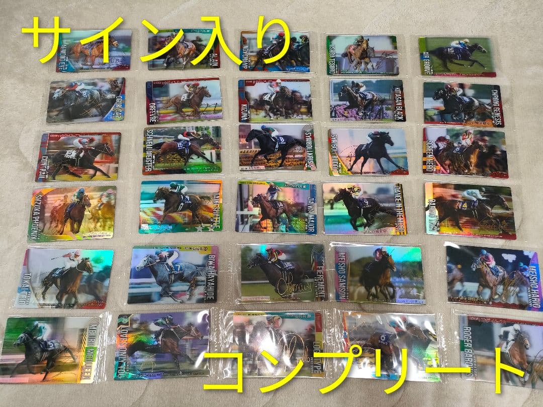 サラブレッドホースコレクション　第２Ｒ　サイン入り　コンプセット　競馬カード