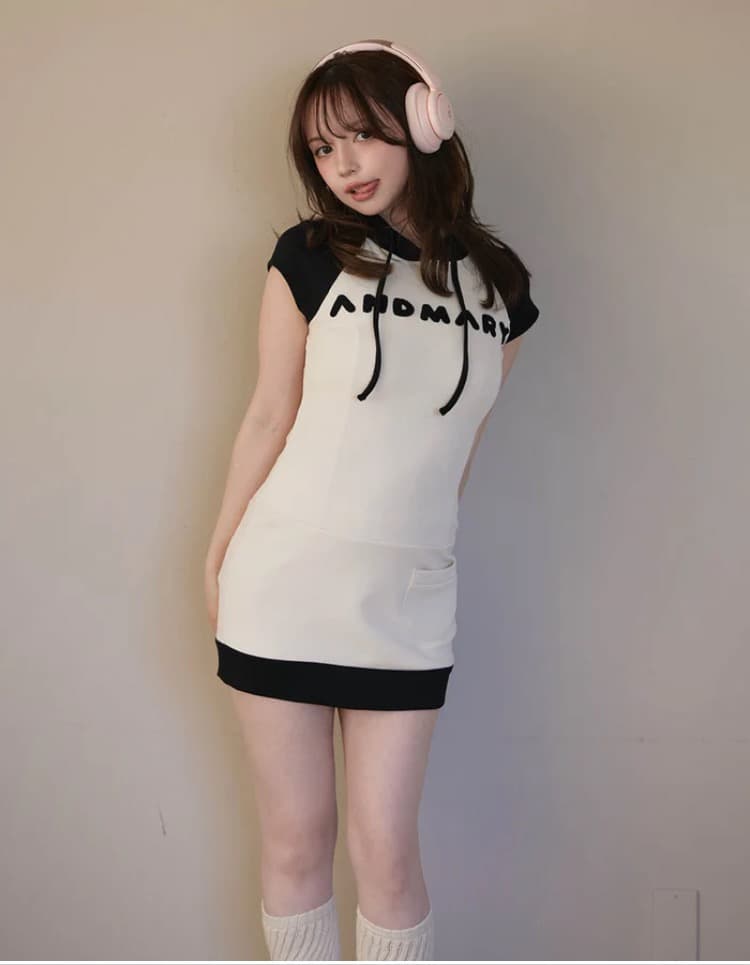 レディースウェア andmary Mary logo mini dress