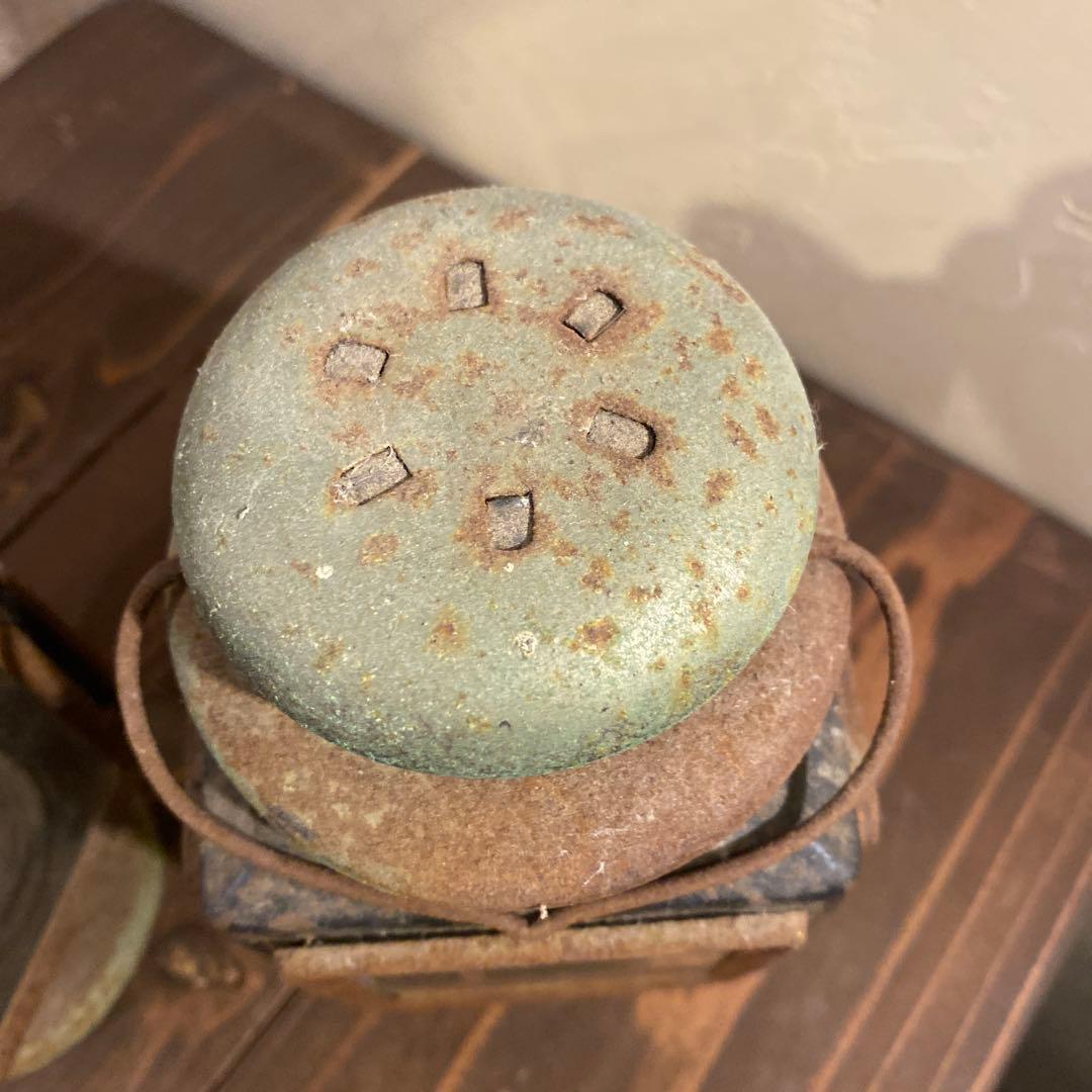 ヴィンテージ 四面ガラス スケーターズ ランタン　2点セット