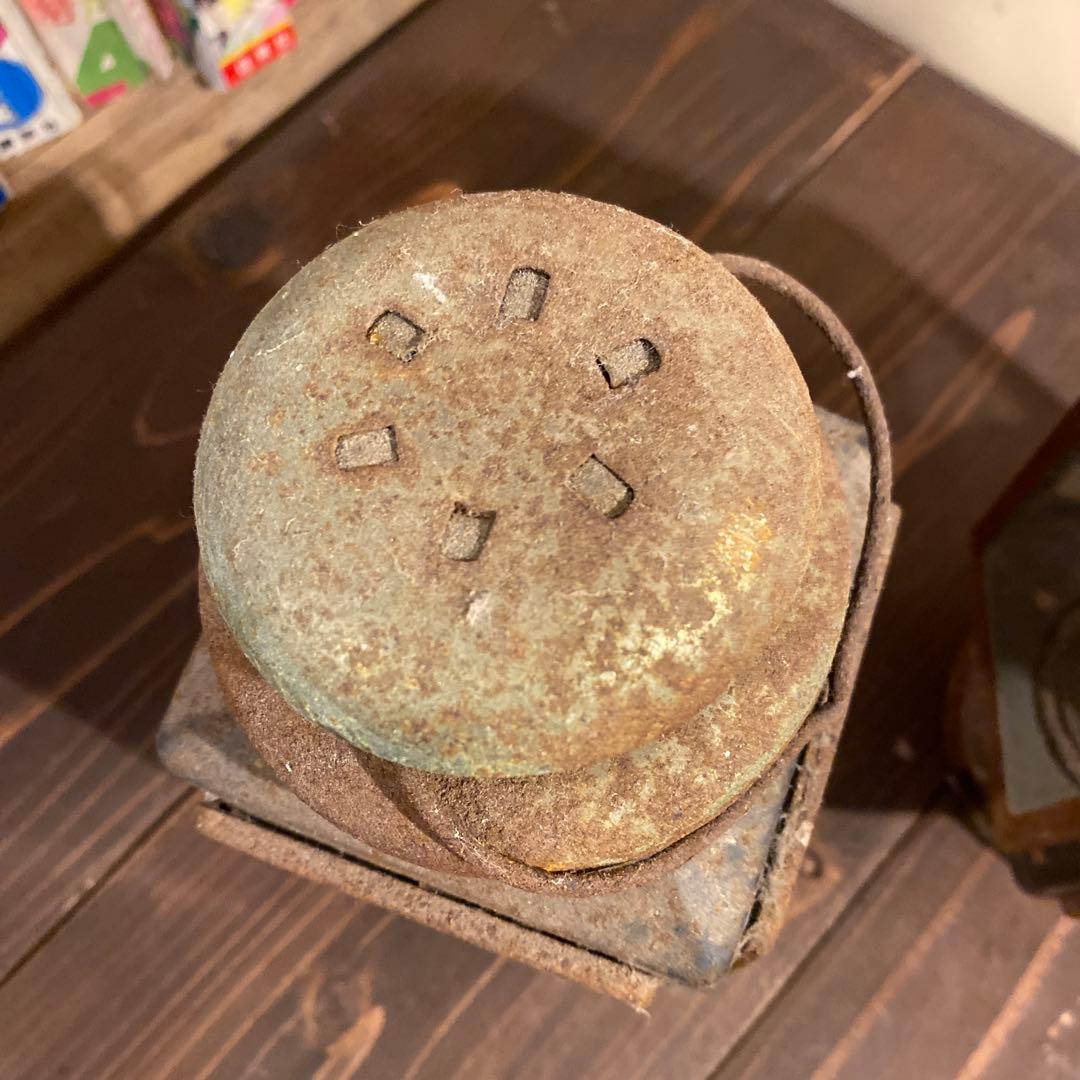 ヴィンテージ 四面ガラス スケーターズ ランタン　2点セット