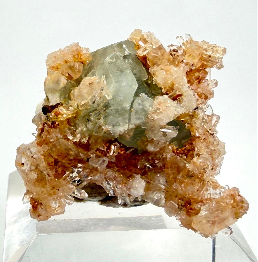 メキシコ産クリーダイト&フローライト共生鉱物　鉱物標本