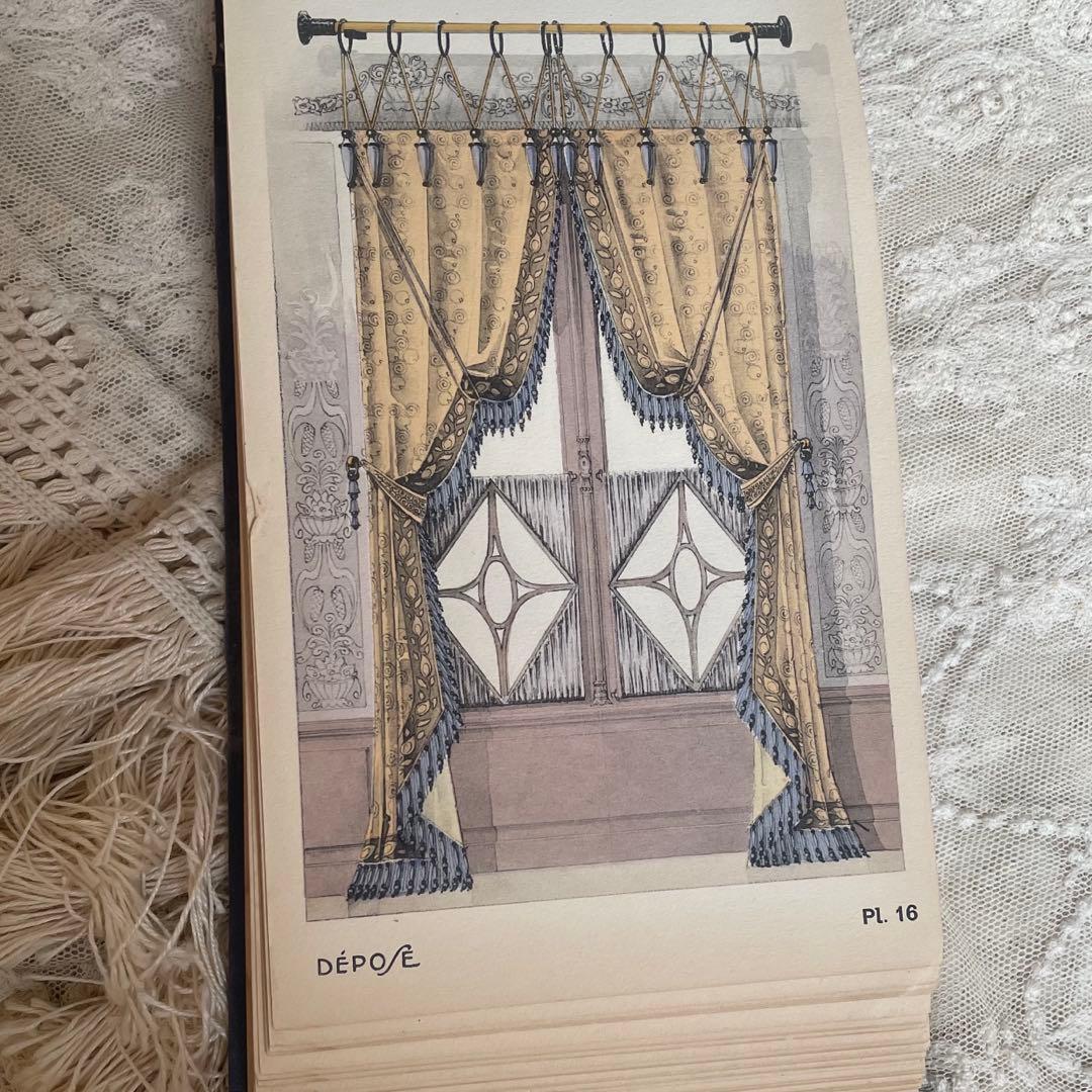 フランスアンティーク カーテン見本A.R.C. 19世紀インテリアデザイン帳