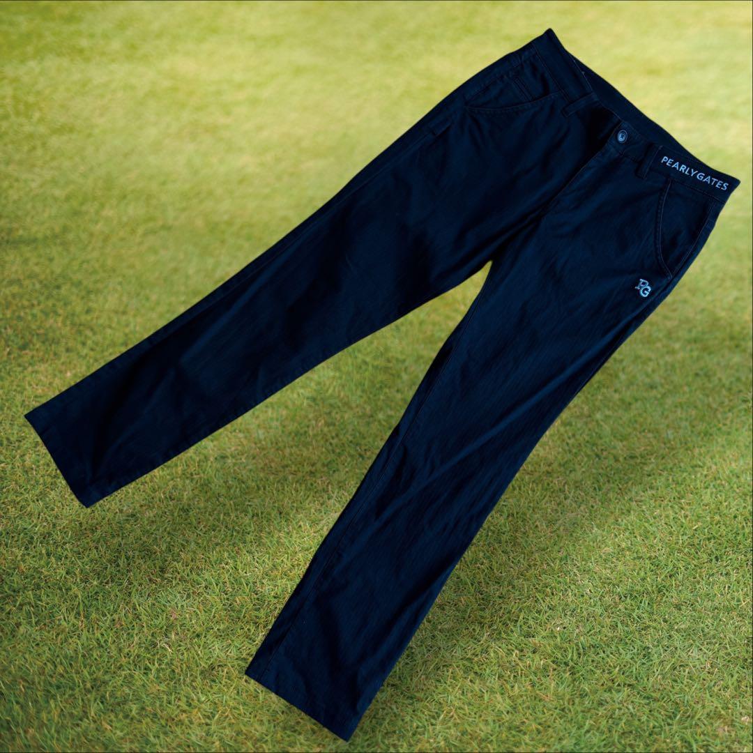 現行モデル　パーリーゲイツ　パンツ　黒　ブラック　S〜M相当　コットン素材　3