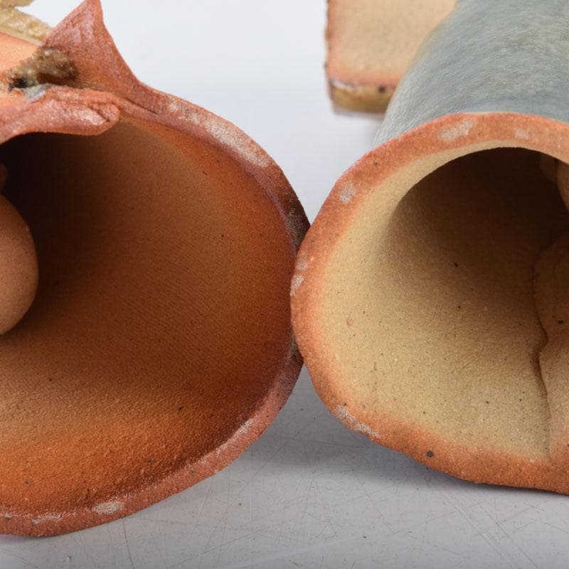 矢羽田英子作　陶人形　雛人形　立雛　共箱　V 8703