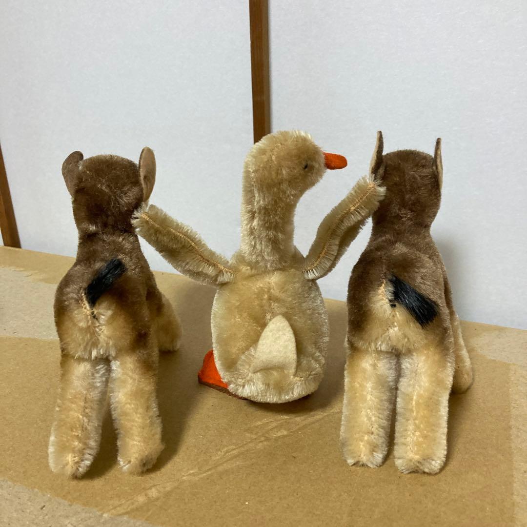 オールドシュタイフ　ヤギ２匹、アヒル１匹　セット　まとめ売り