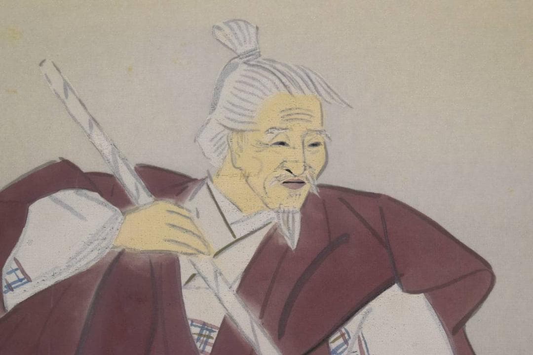 【真作】武藤嘉亭/高砂図/祝事掛/掛軸/名家伝来/AA-412