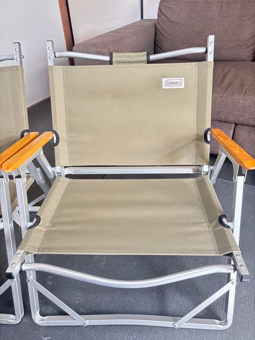 Coleman 折りたたみチェア カーキ 2脚セット