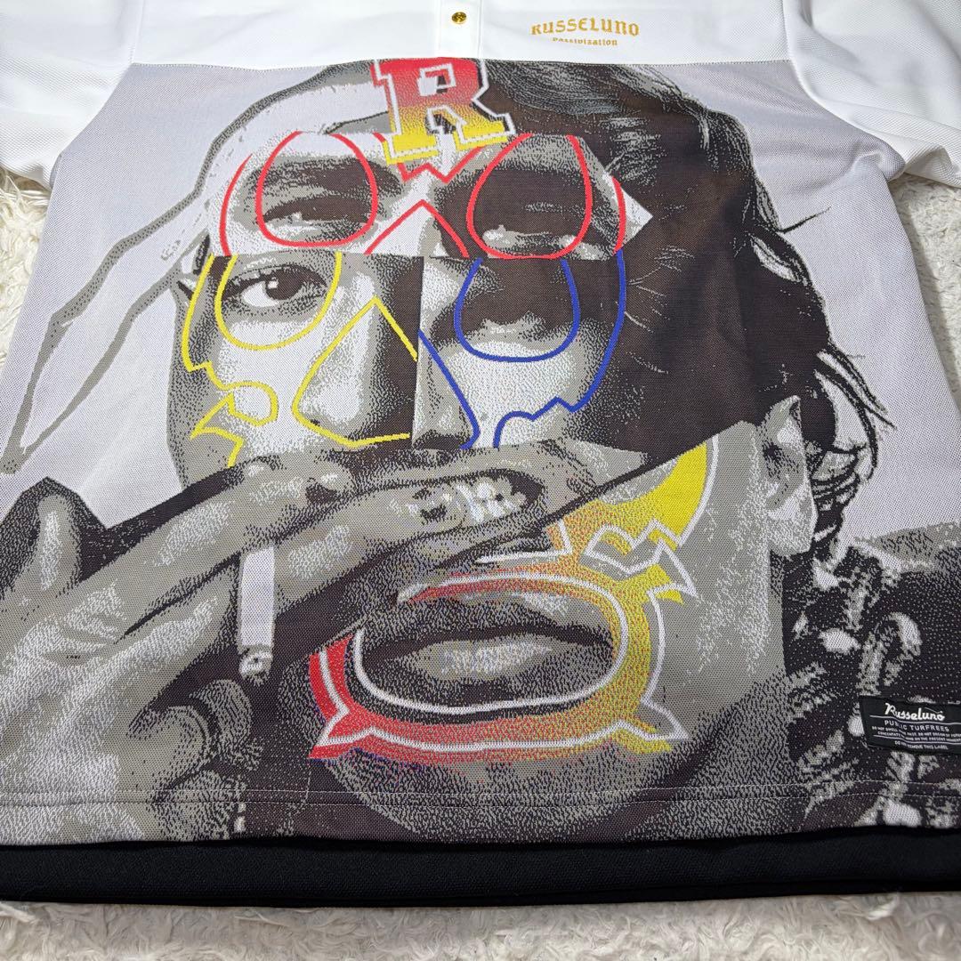 RUSSELUNO ポロシャツ サイズ5 グラフィックプリント 美品【1164】