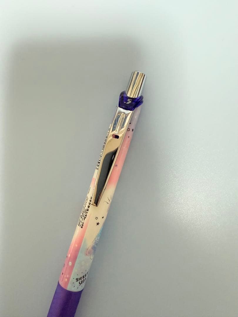 カラフルドリンク柄 シャープペンシル（パープルグリップ）