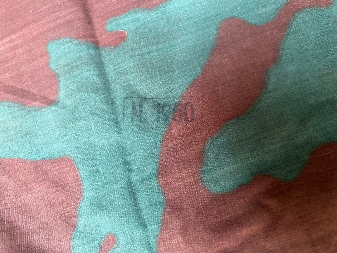 ②1950年 デッドストック イタリア軍幕 タープ テント サンマルコ迷彩 実物