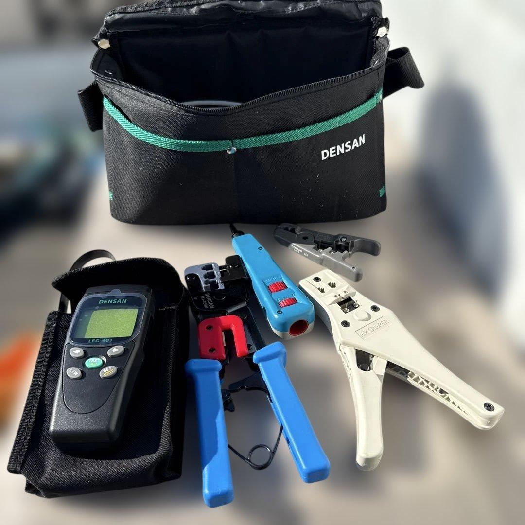 ジェフコム LANケーブルチェッカー LEC-401 他工具一式