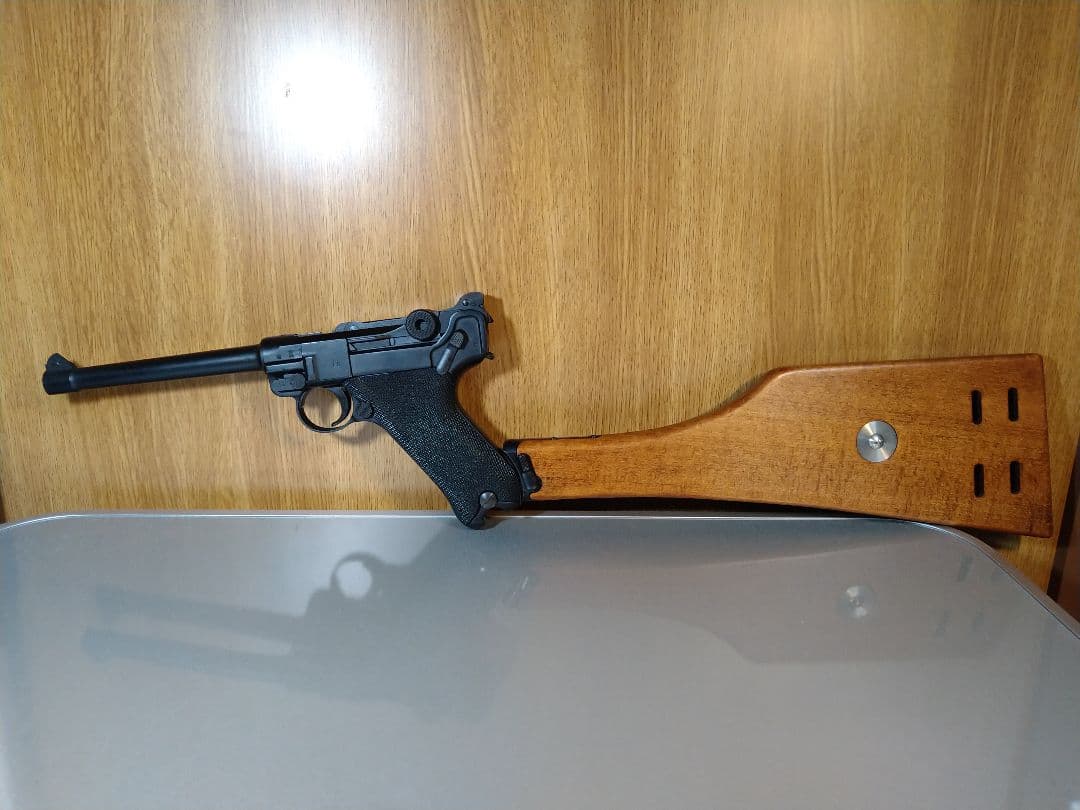 希少美品！タナカワークス ルガーP08 ショートタイプ リアルウッドストック！
