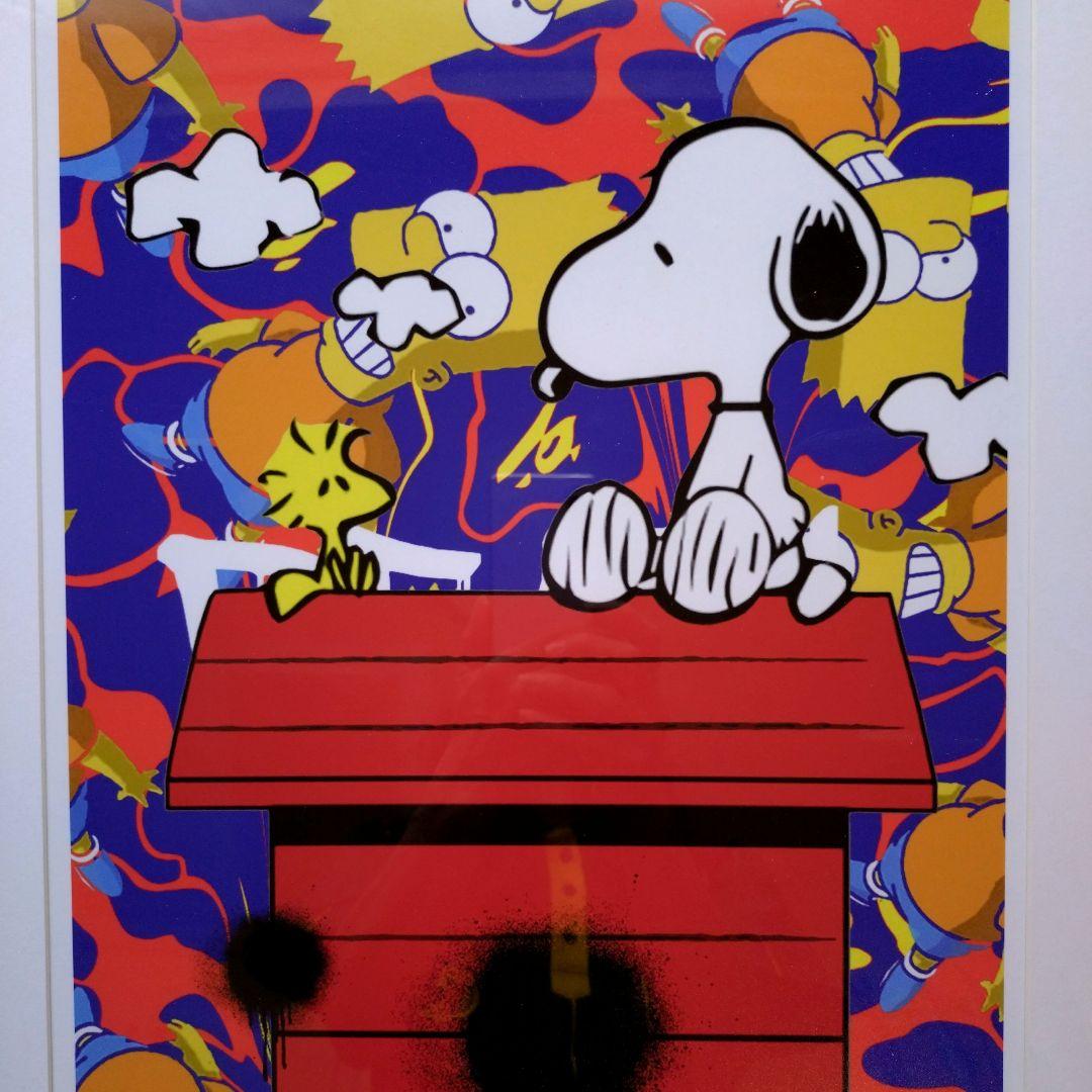 death nyc 額装　アートポスター　スヌーピー　シンプソンズ