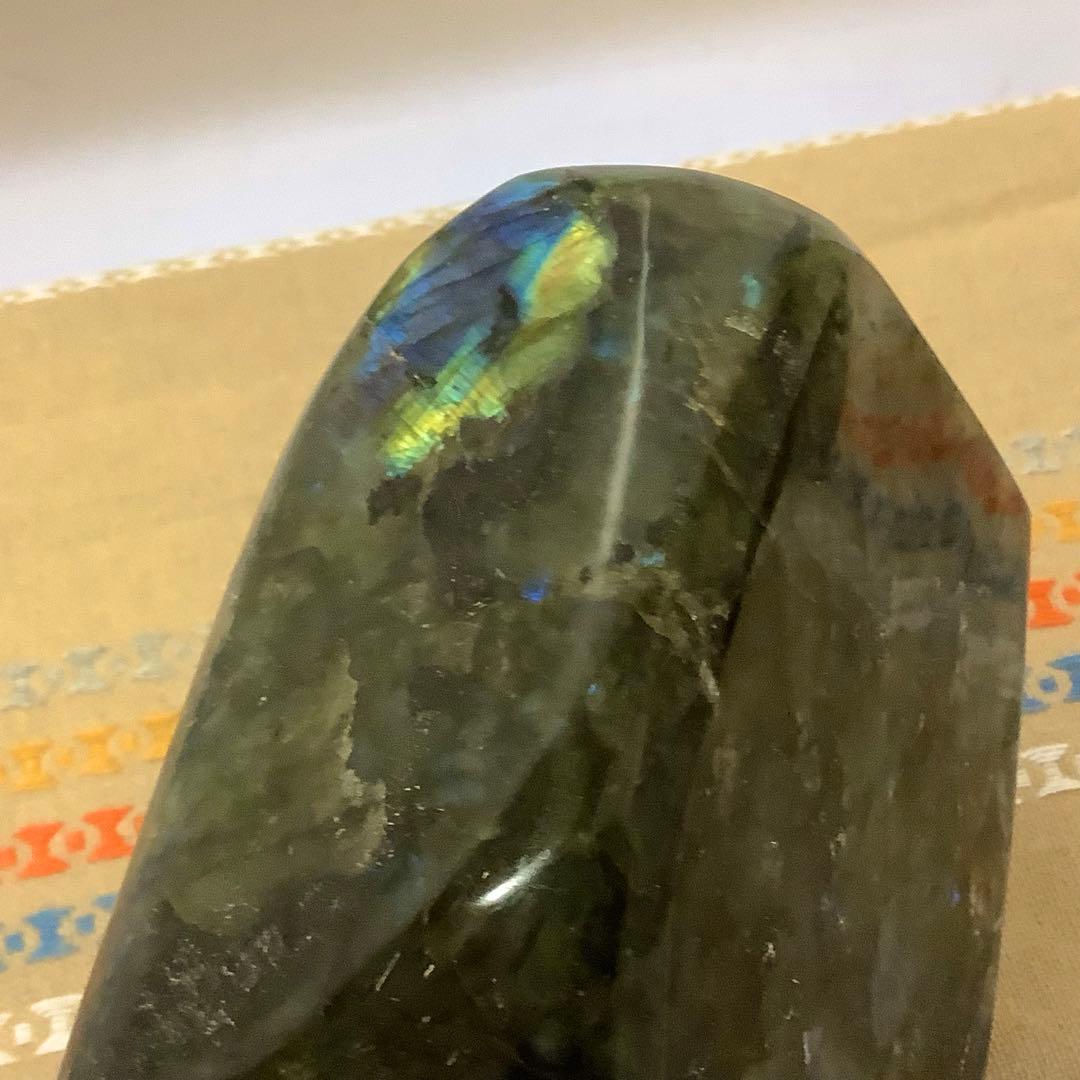【前世の記憶、魂の学び】超特大サイズ！天然石 ラブラドライト 原石置き物