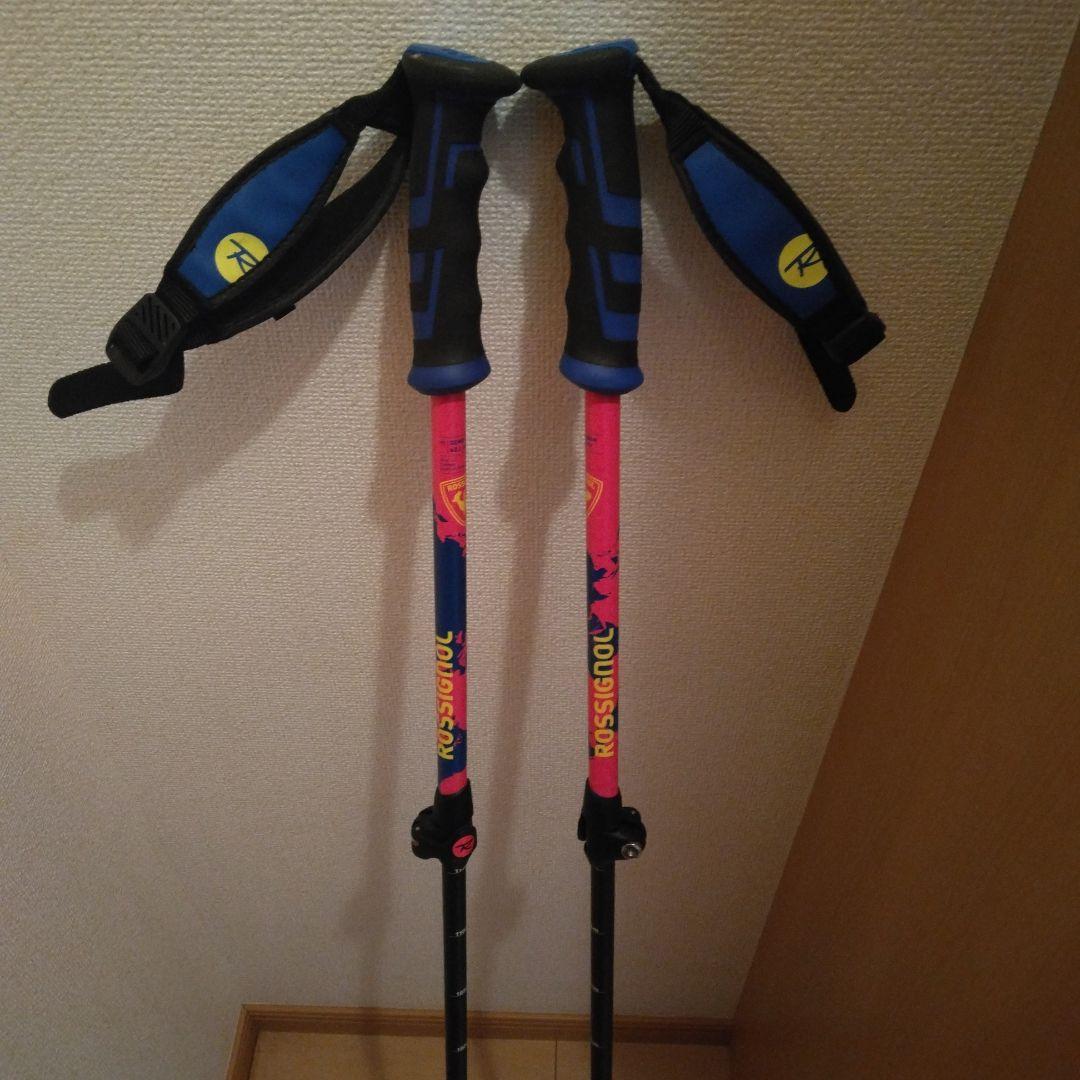 Rossignol スキー用ストック ピンク青