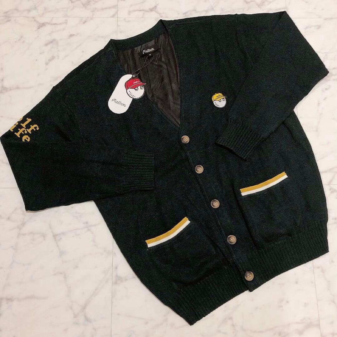 新品未使用 ゴルフ malbon マルボン メンズ カーディガン Mサイズ