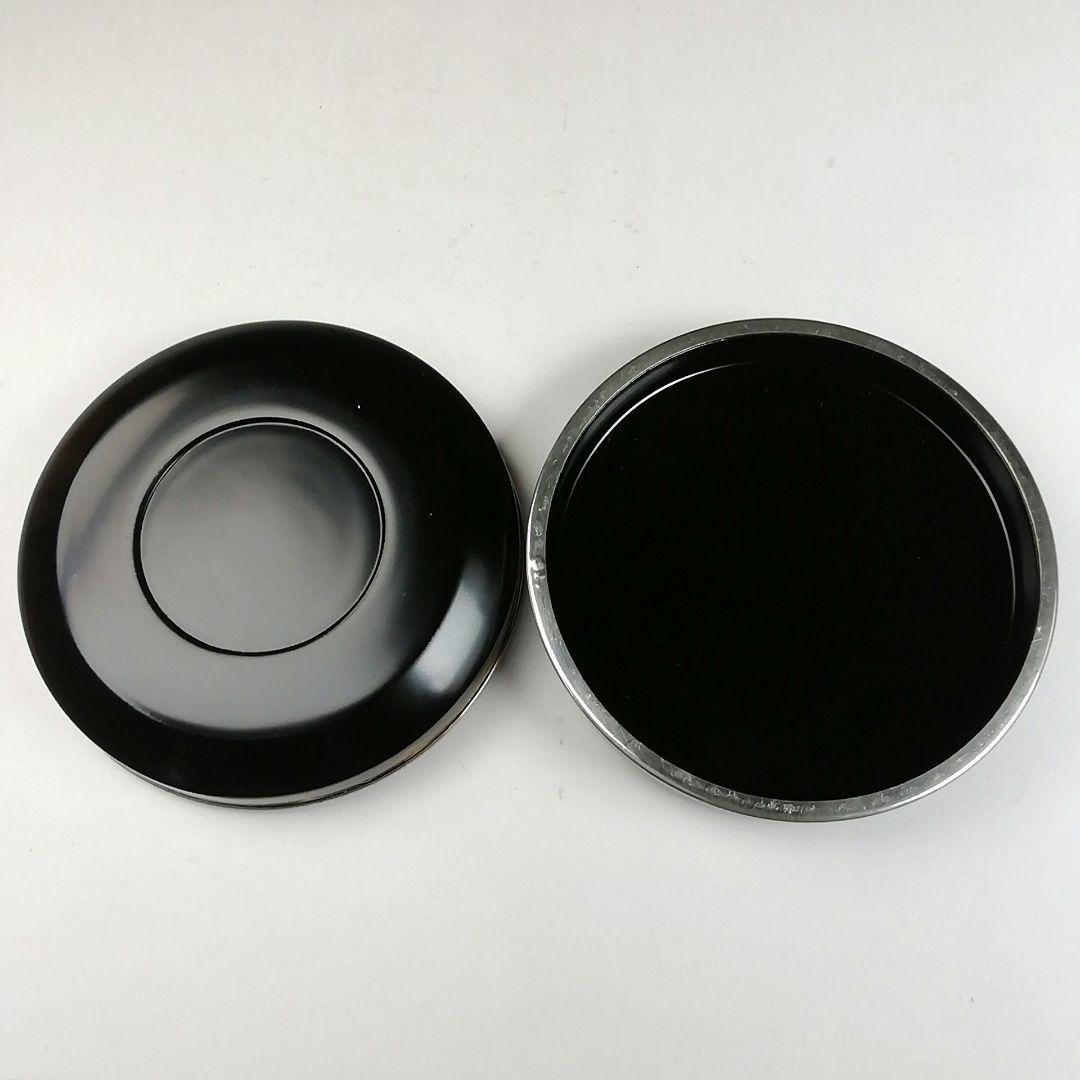 Ｔ８３６　香合　『手鏡蒔絵』『錫縁香合』『新井司峰 作』　共箱　茶道具