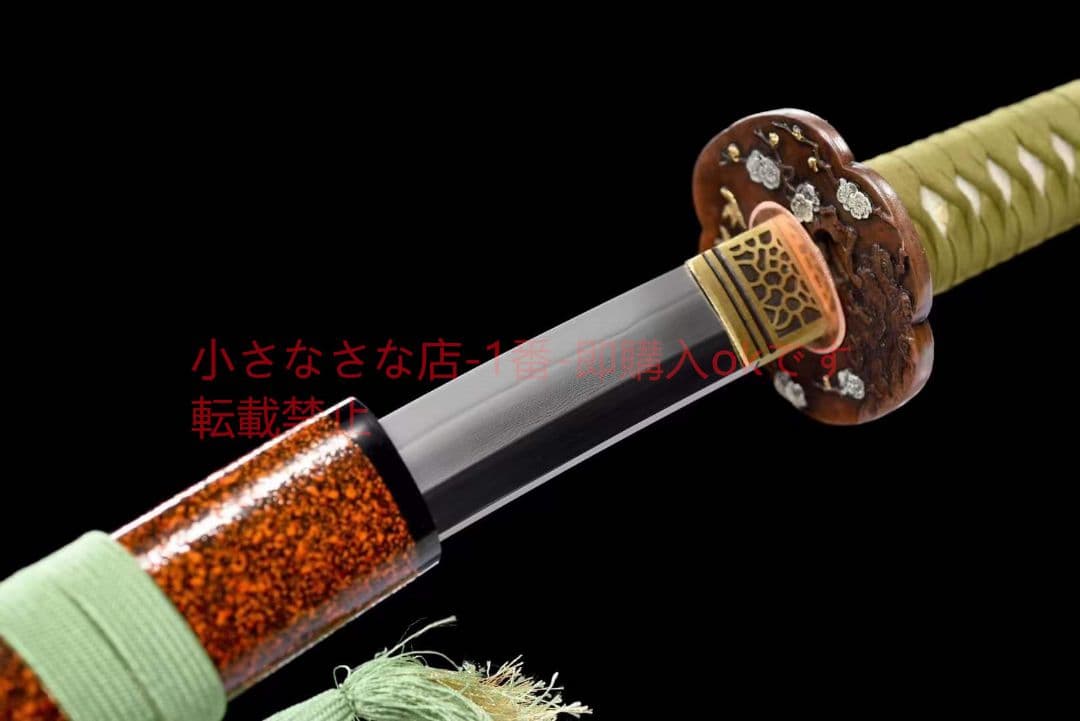 26寸地肌鋼焼刃武士刀『花鳥拵打刀』 武具 刀装具 日本刀 模造刀 居合刀