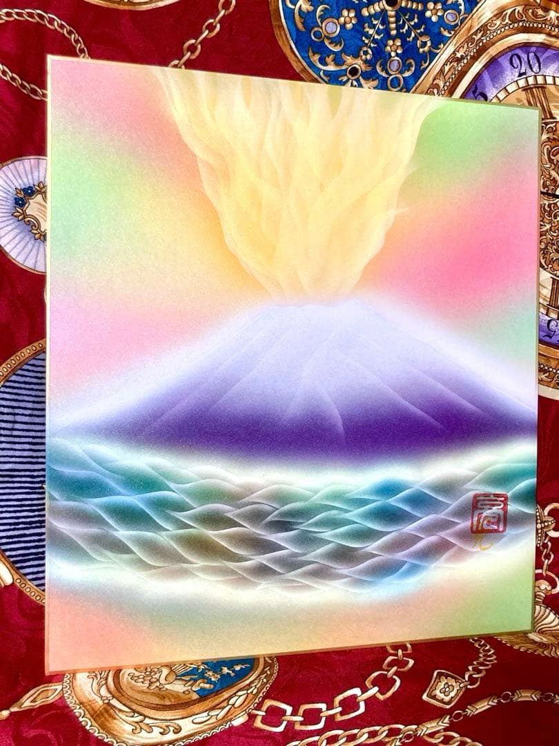 最強開運日セール☆金運エネルギー上昇「紅紫富士山」異次元潜在意識書き換えアート