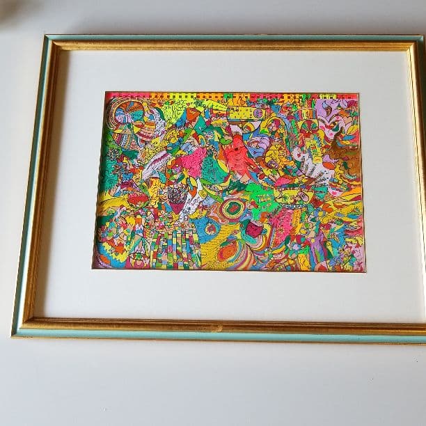 絵画、飛び出したエンジェル