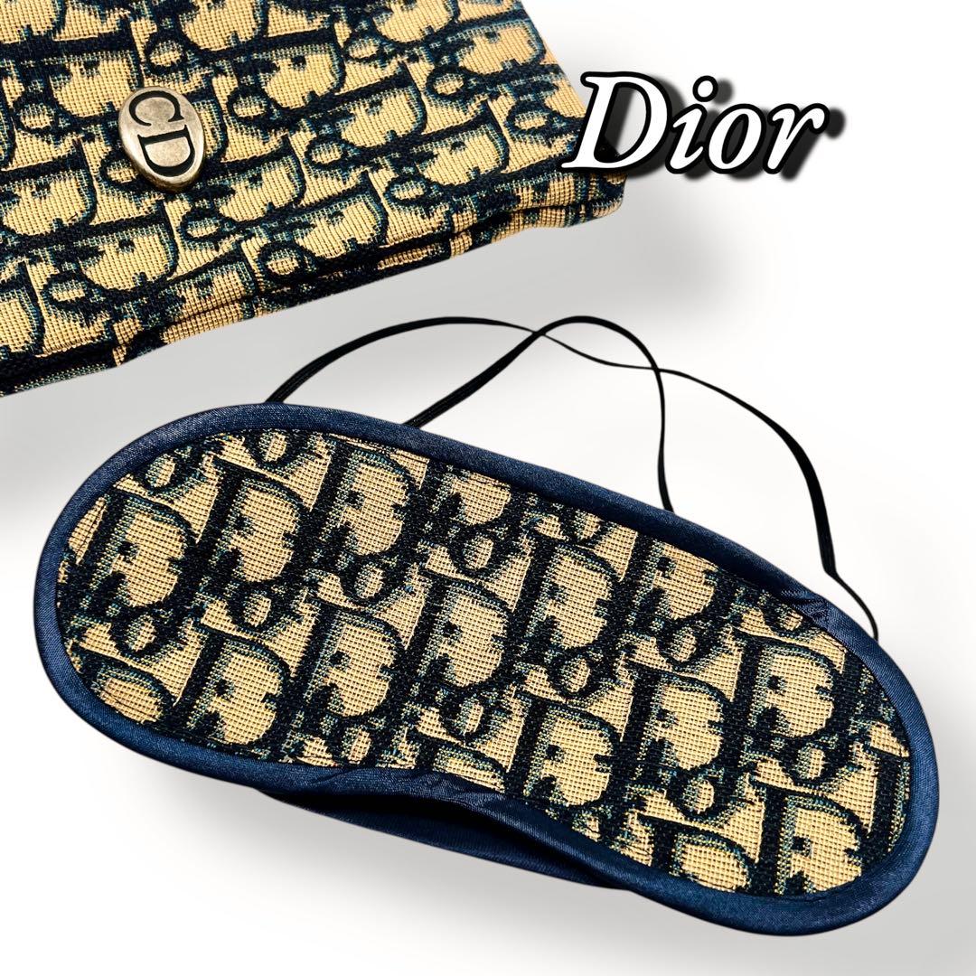 良品 Christian Dior トロッター 保存袋付き アイマスク 7364