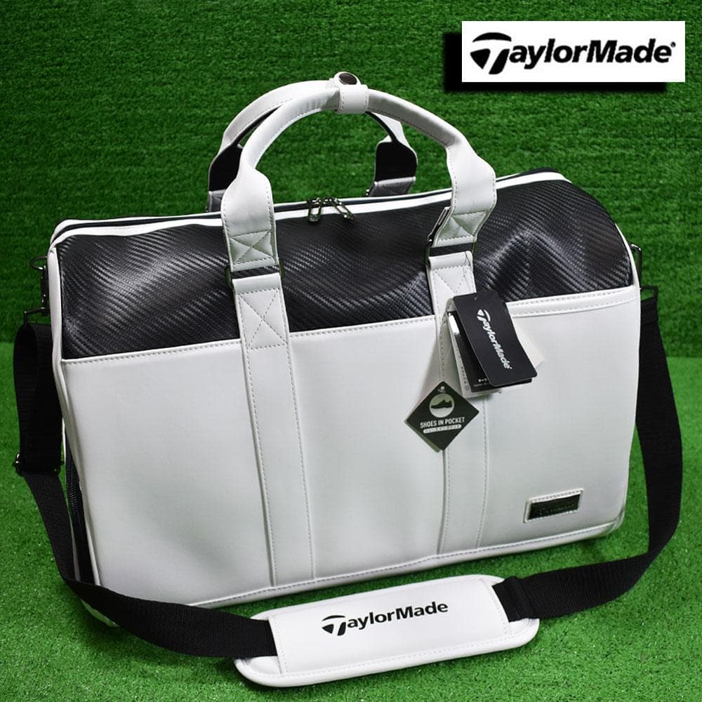 TaylorMade/テーラーメイド ゴルフ ボストンバッグ【白/黒】新品！