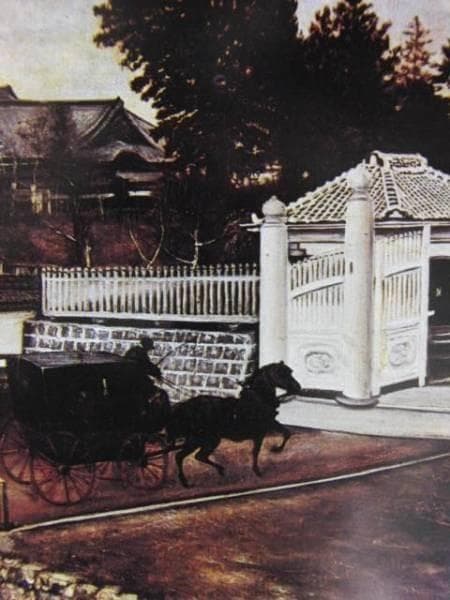 高橋由一、宮城県庁門前図、希少な額装用画集画、状態良好