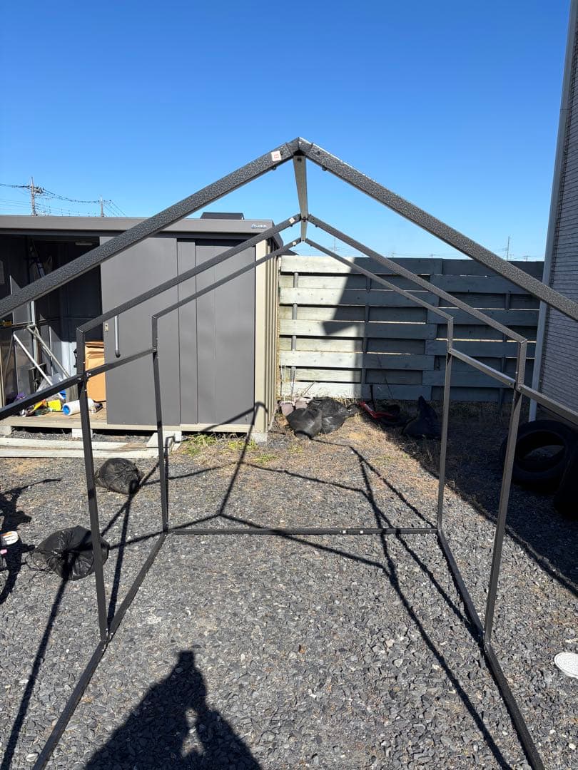 バイク 自転車　ガレージ 物置 2台用 幅170cm×奥行230cm 高耐水